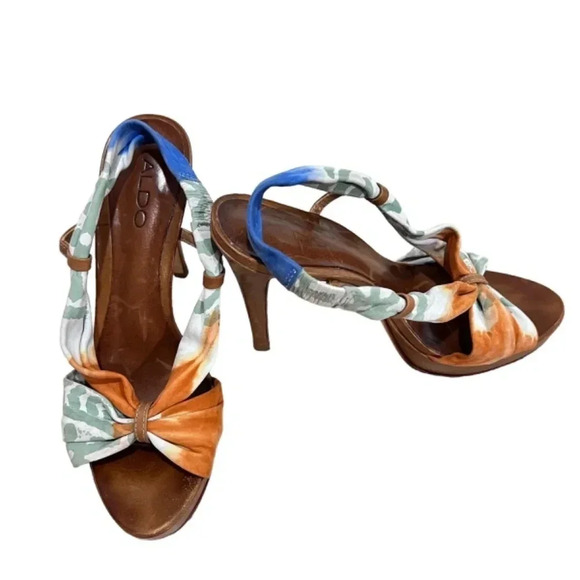 Aldo Soft Tropics 4inch Stiletto Heel Sandals Sz. 7 1/2 - Picture 5 of 5